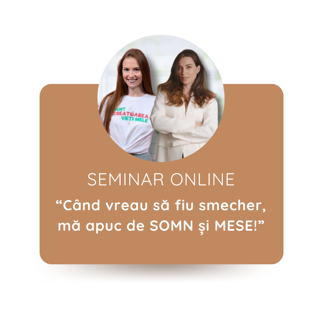 Seminar: „Când vreau să fiu șmecher, mă apuc de SOMN și MESE!”
